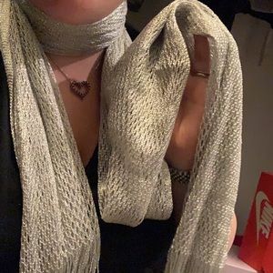 Silver glittery scarf